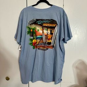 NWT. Disney Cruise Line T Shirt XXXL Blue Castaway Cay Bahamas Doin Nothin tee